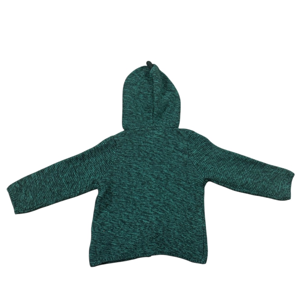 NWT Baby GAP Dino Garter Hoodie Green Cardigan Sweater Boy 12-18 Months - Picture 6 of 7